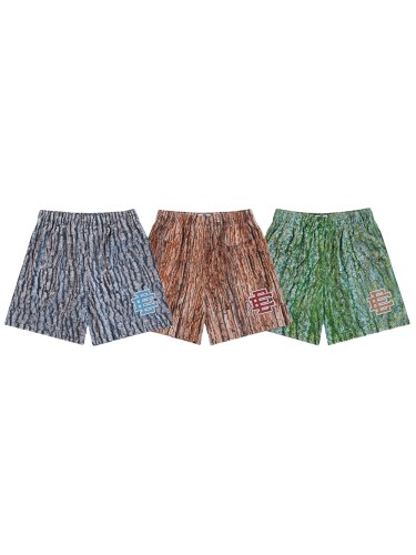 28218900 Bark Pattern Printed Shorts 3 colors