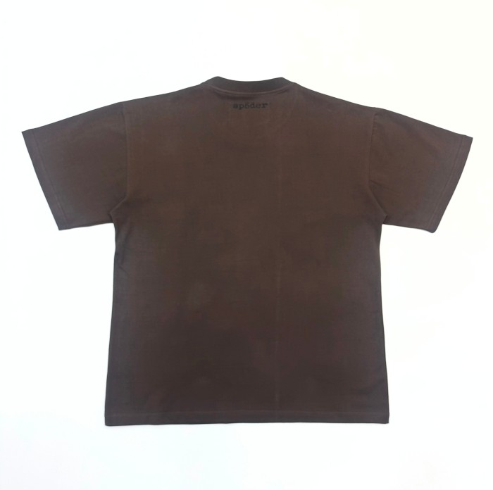 1:1 quality version 28219053 Black Spot Letter Brown Printed Tee