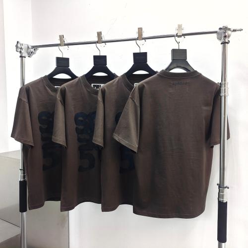 1:1 quality version 28219053 Black Spot Letter Brown Printed Tee
