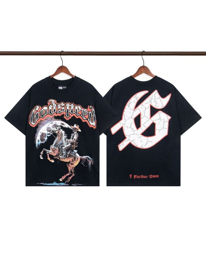 [50% Off]Godspeed Horse Skeleton Print Tee 28220250
