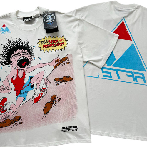 28222190 Screaming Boy Climbing Mountain Top Print Tee