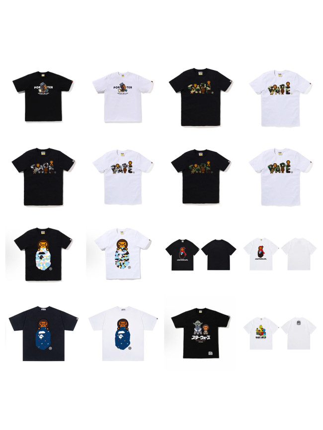 28233405 BABY MILO Camouflage Letter Ape Head Print tee 22 colors