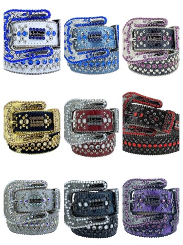 1:1 quality version 28233323 sequin Belt 9 colors