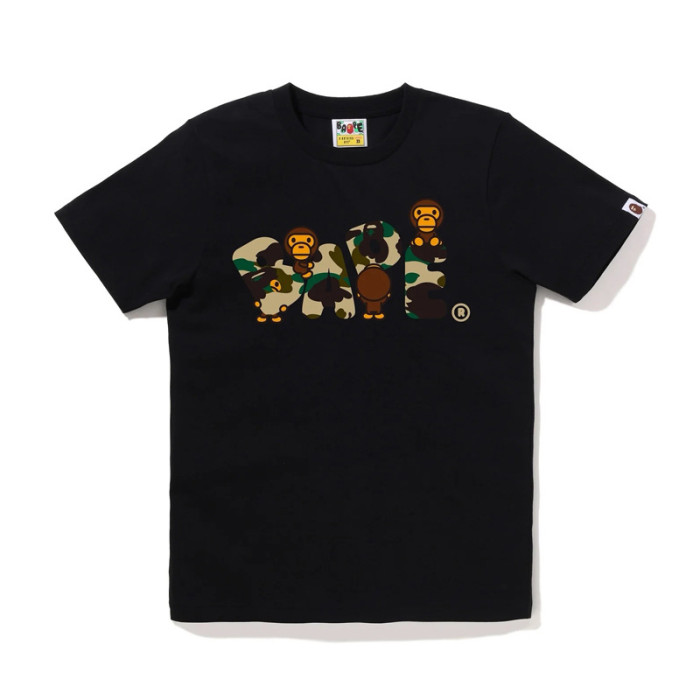 28233405 BABY MILO Camouflage Letter Ape Head Print tee 22 colors