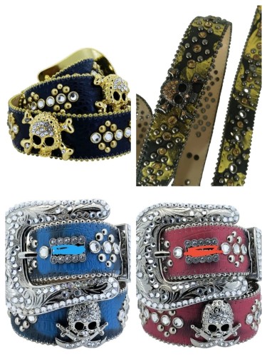 1:1 quality version 28233322 Ghost Head Water Diamond Belt 4 colors