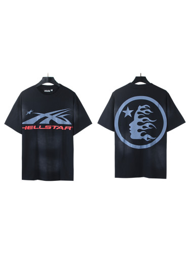 28233600 Red and blue Logo Print Washed Version Tee