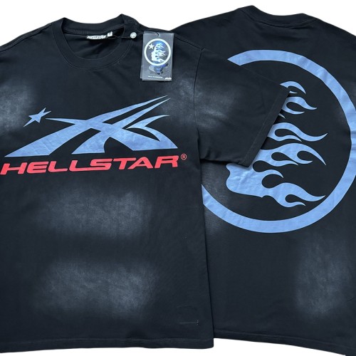 28233600 Red and blue Logo Print Washed Version Tee