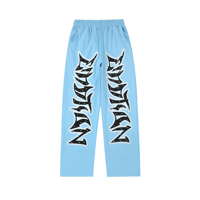 28261476 Graffiti letter Rhinestone Sweatpants 2 colors