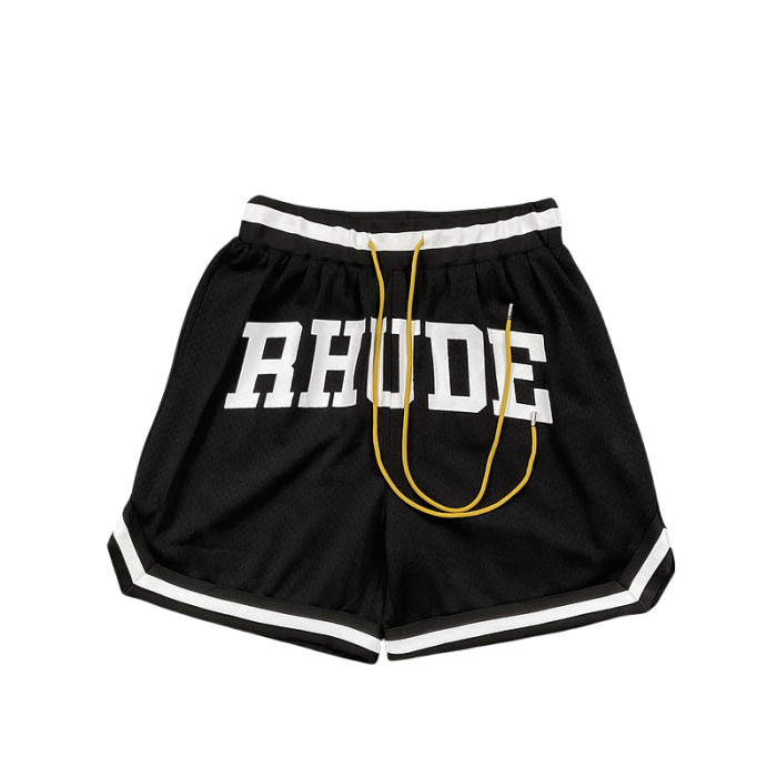 28261492 Color-blocking letter print breathable shorts 4 colors