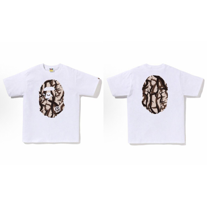 28261578 Star Lightning Ape Head Sakura Tree Print Tee 18 colors