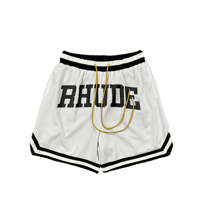 28261492 Color-blocking letter print breathable shorts 4 colors