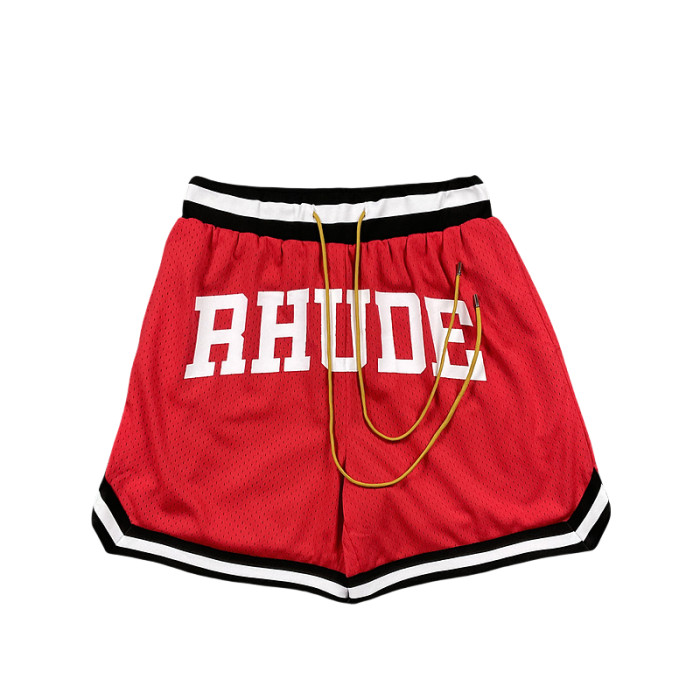 28261492 Color-blocking letter print breathable shorts 4 colors