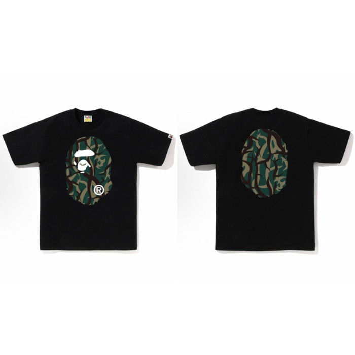 28261578 Star Lightning Ape Head Sakura Tree Print Tee 18 colors