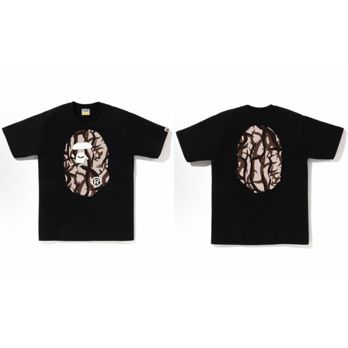 28261578 Star Lightning Ape Head Sakura Tree Print Tee 18 colors