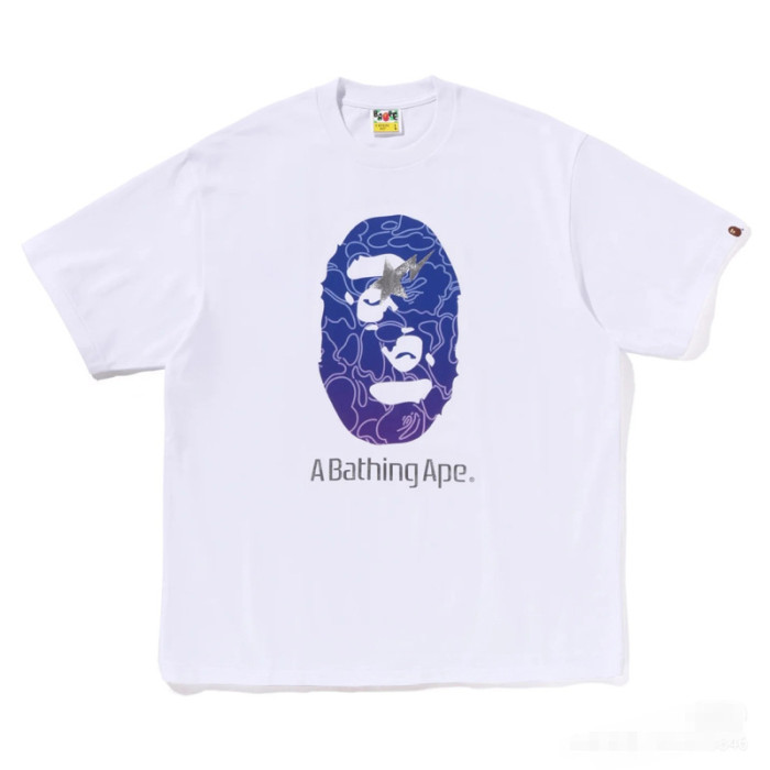 28261578 Star Lightning Ape Head Sakura Tree Print Tee 18 colors