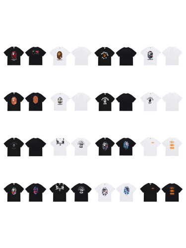 28270607 Checkered Graffiti Dazzle Ape Head Print Tee 28 colors
