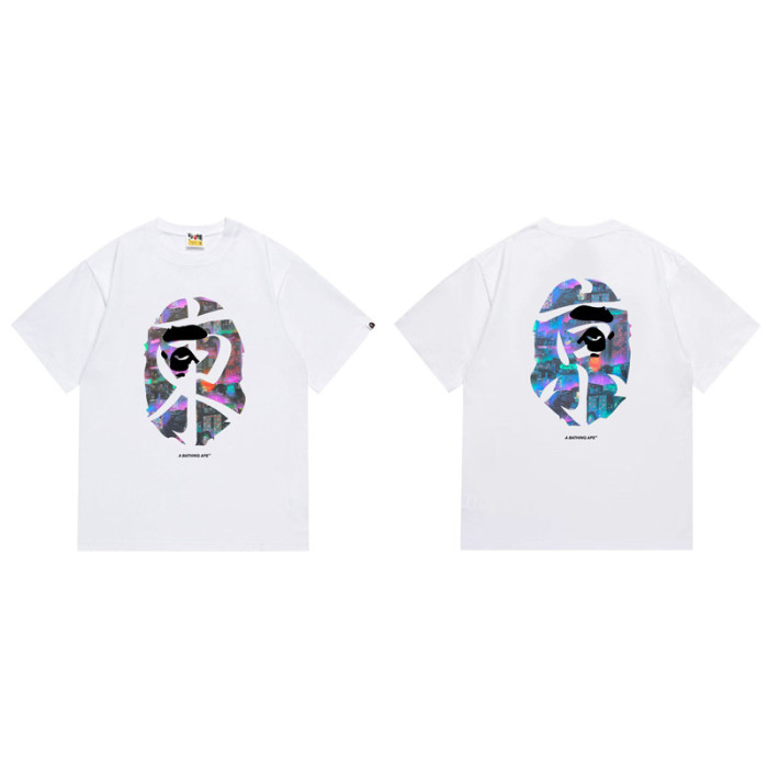 28270607 Checkered Graffiti Dazzle Ape Head Print Tee 28 colors