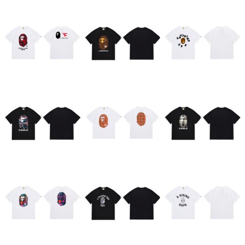 28270607 Checkered Graffiti Dazzle Ape Head Print Tee 28 colors
