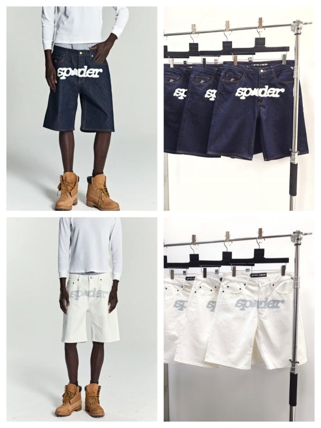 1:1 quality version 28270387 LOGO Printed V3 Denim Shorts 2 colors