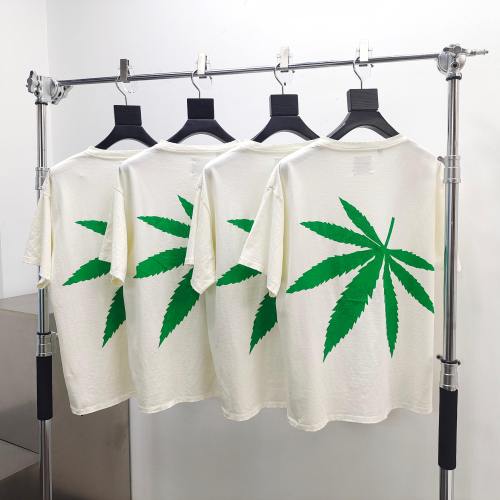 1:1 quality version 28270378 Front and back large green leaf print Tee