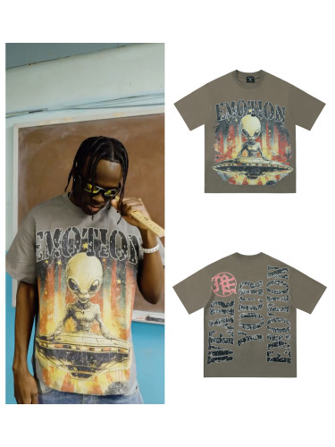 [buy more save more] 28285856 Alien Spaceship Alphabet Print Tee