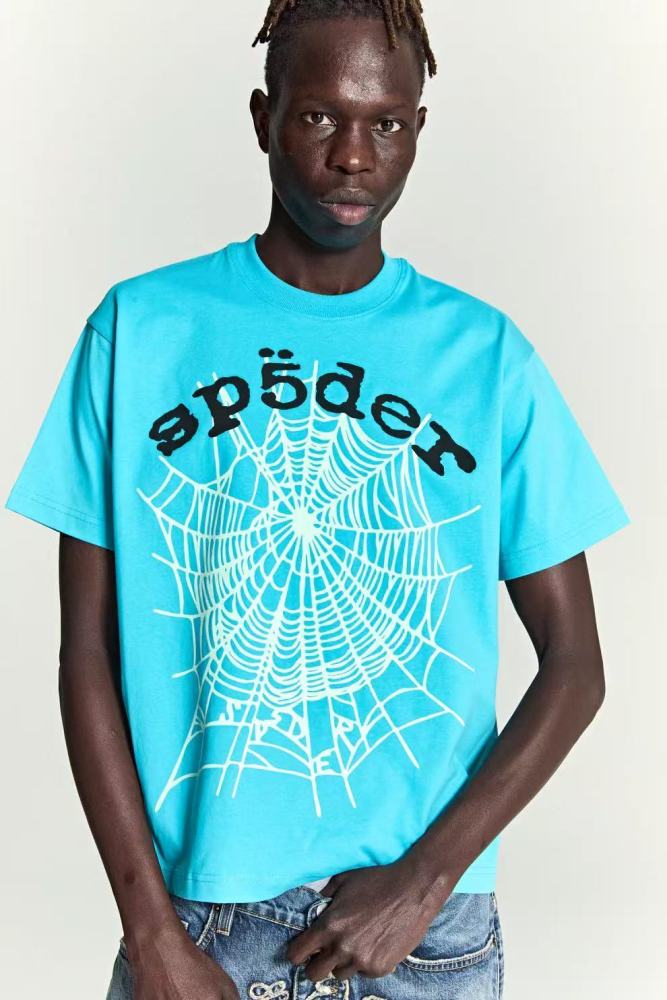 1:1 quality version 28285878 Sp5 Alphabet Spiderweb Print Tee 2 colors