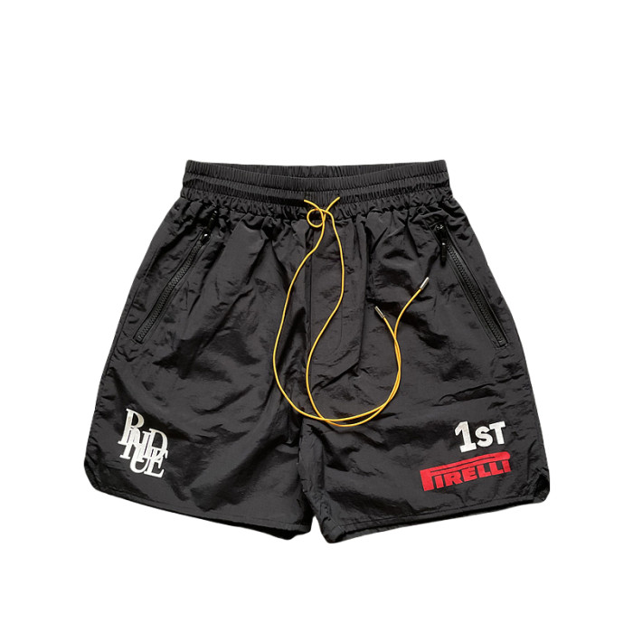 28285838 Zipper Pocket Logo Print Quick Dry Shorts 3 colors