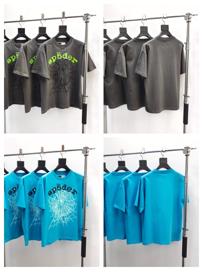 1:1 quality version 28285878 Sp5 Alphabet Spiderweb Print Tee 2 colors