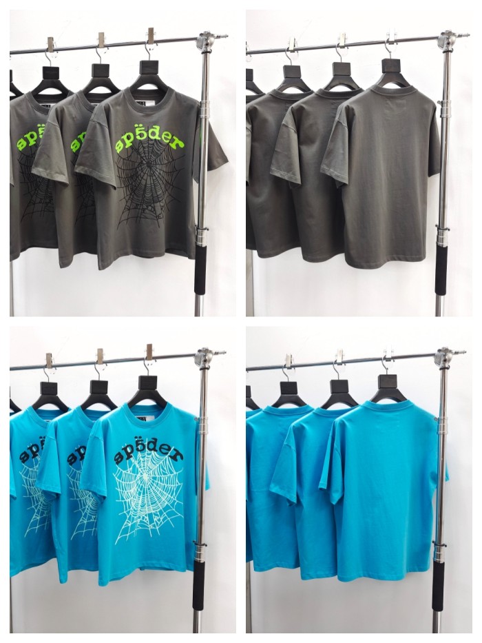 1:1 quality version 28285878 Sp5 Alphabet Spiderweb Print Tee 2 colors