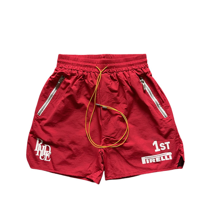28285838 Zipper Pocket Logo Print Quick Dry Shorts 3 colors
