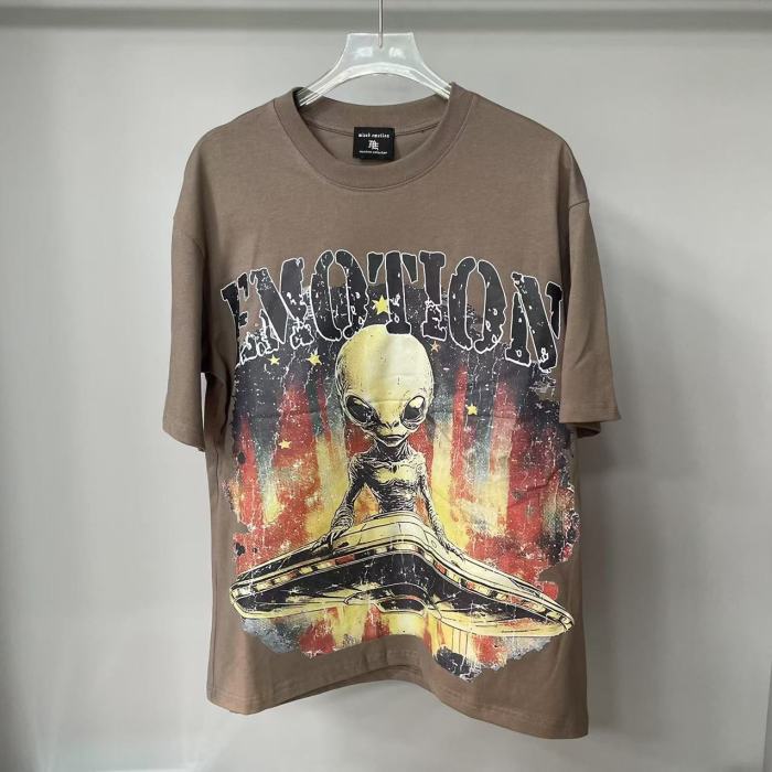 [buy more save more] 28285856 Alien Spaceship Alphabet Print Tee