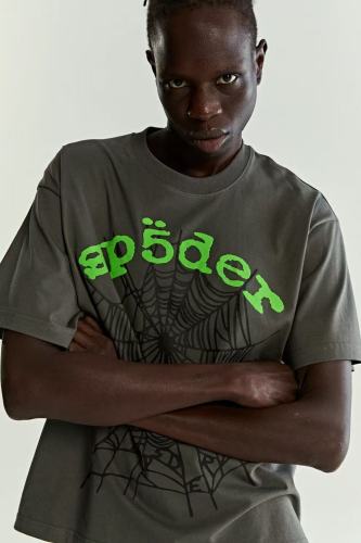 1:1 quality version 28285878 Sp5 Alphabet Spiderweb Print Tee 2 colors