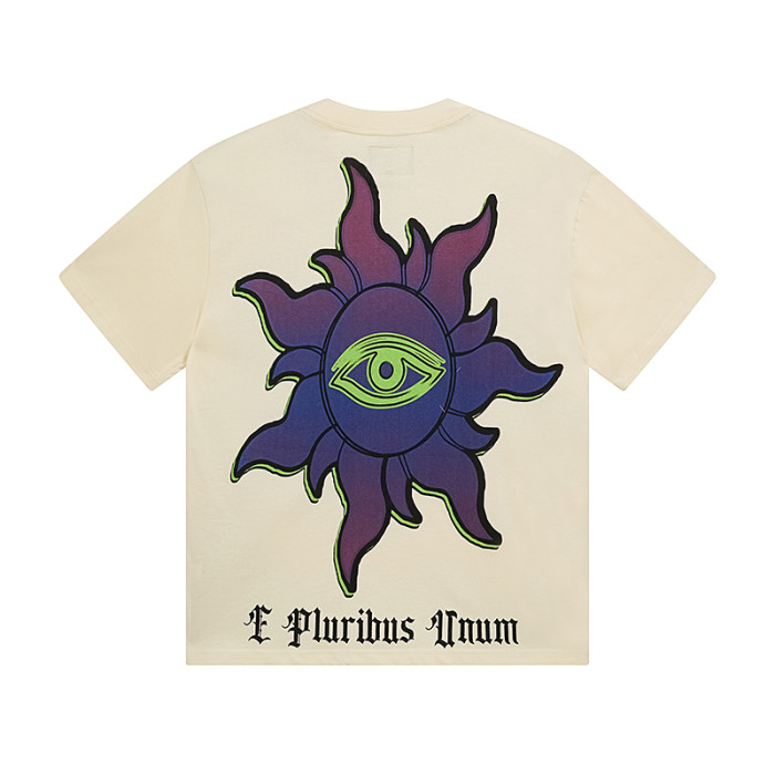 28286694 UFO Sunset Scene Printed Washed Version Tee 3 colors