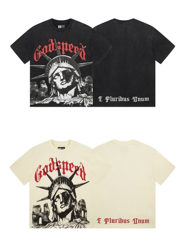 28286717 Wounded Liberty Sculpture Printed Washed Version Tee 2 colors