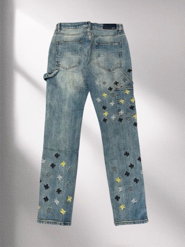 1:1 quality version 28286754 Colorful AM Logo Embroidered Jeans