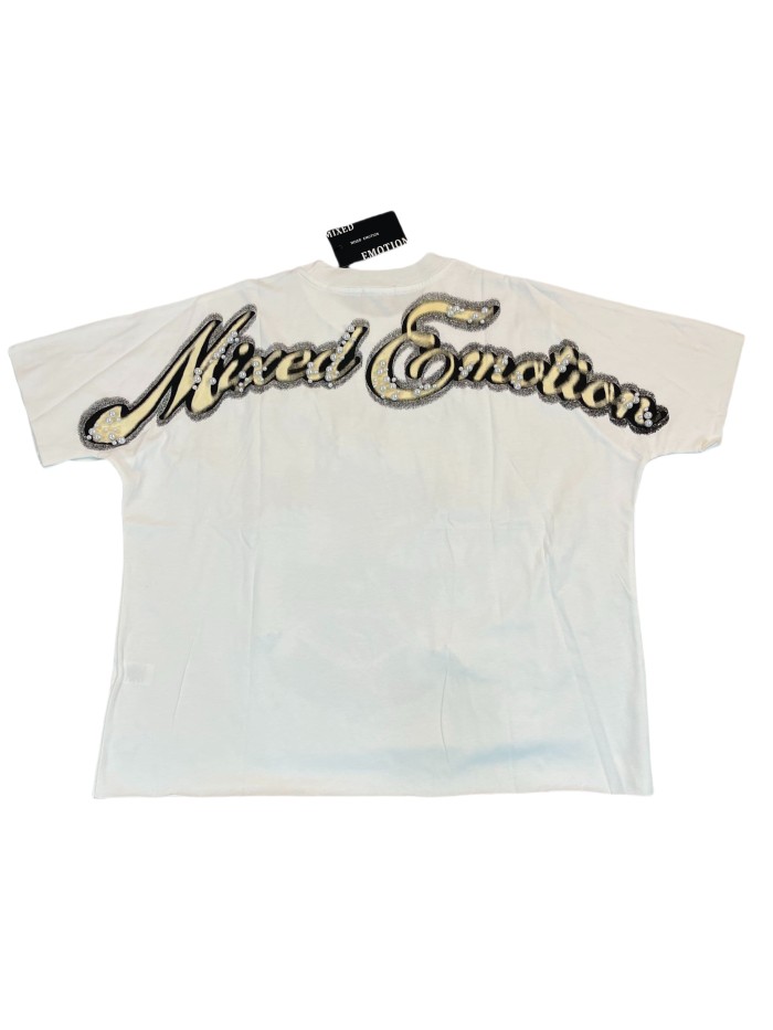 28201068 Pearl Embellished Letter Clash Cherub Print Tee 2 colors