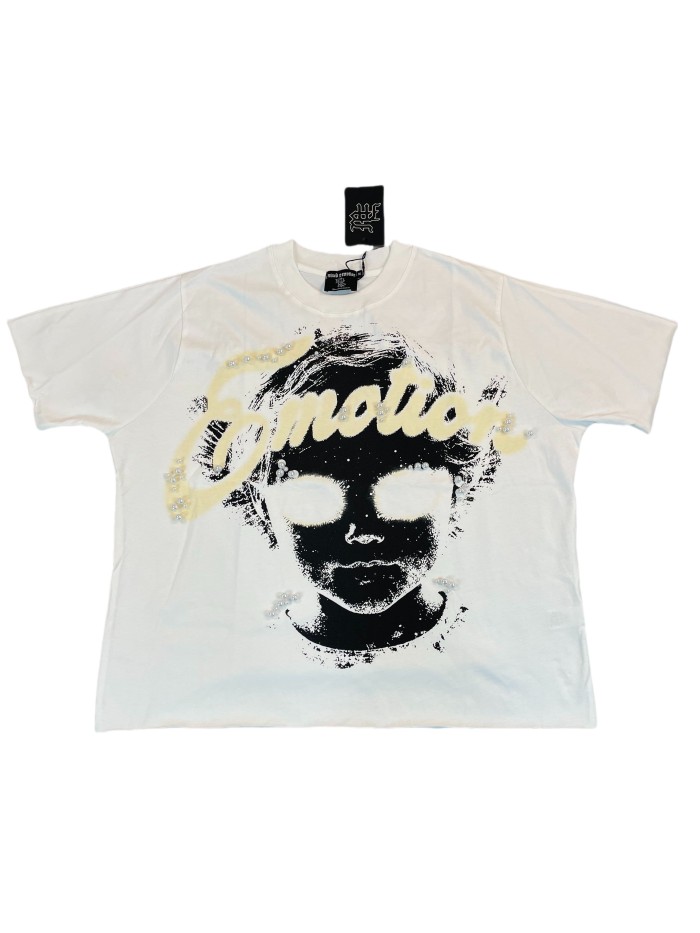 28201068 Pearl Embellished Letter Clash Cherub Print Tee 2 colors
