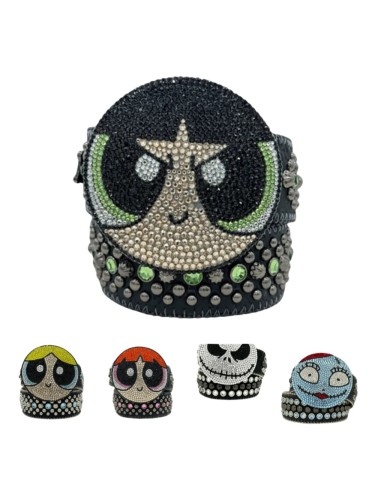 1:1 quality version 28295040 Punk rhinestone hip-hop Belt 5 colors