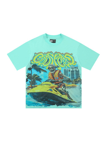 28294749 Skull Motor Yacht Print Tee