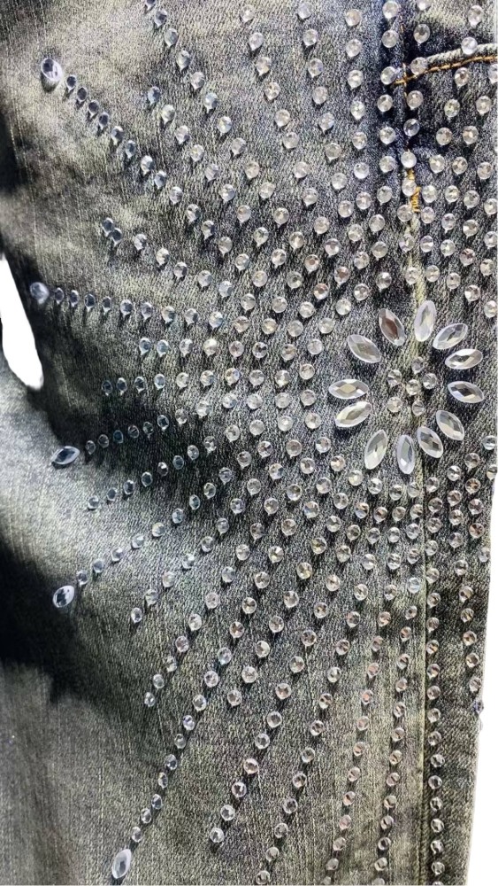 1:1 quality version 28296499 Water diamond fireworks Jeans