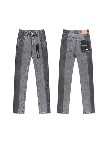 28296407 Two Color Patchwork Jeans