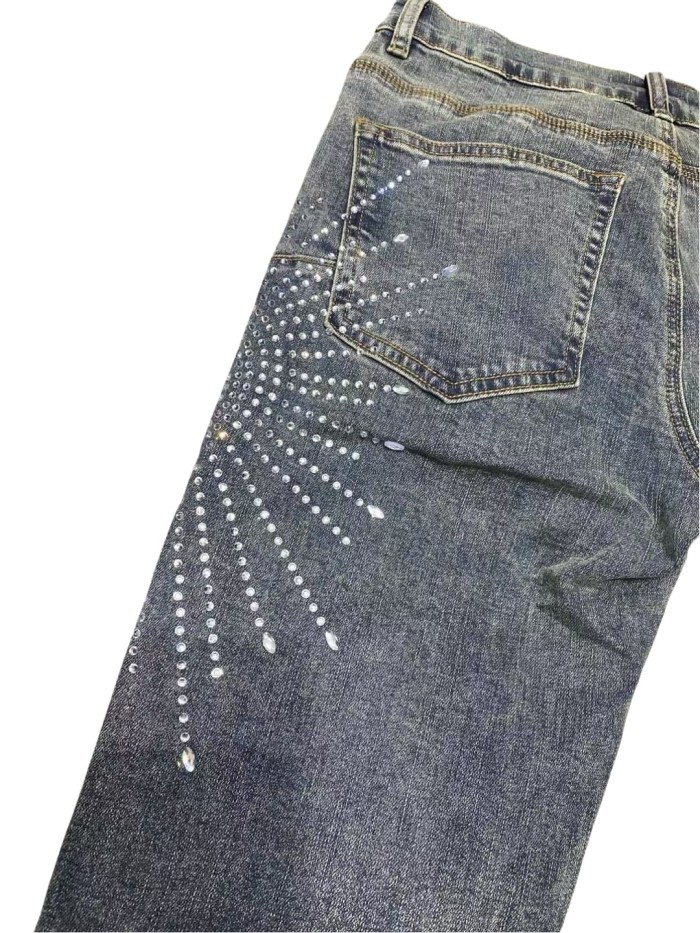 1:1 quality version 28296499 Water diamond fireworks Jeans