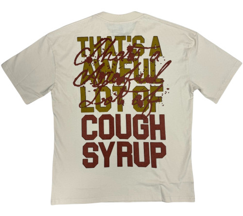 [50% Off]Cough Syrup Medicine Bottle Portrait Print Tee 28302953