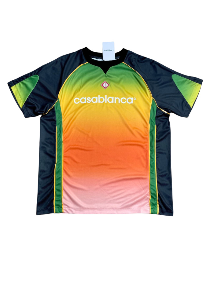 1:1 quality version 28310508 Gradient Colorblock Print Mesh Athletic Tee & Shorts Set 3 colors