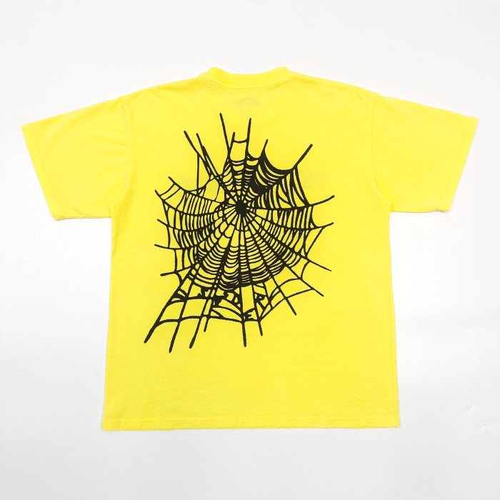 [Big & Tall for weights up to 220 lbs]1:1 quality version 28312371 Back Black Spiderweb Printed Tee