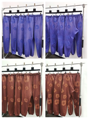 1:1 quality version 28311423 Kapok Print Washed Version Sweatpants 2 colors