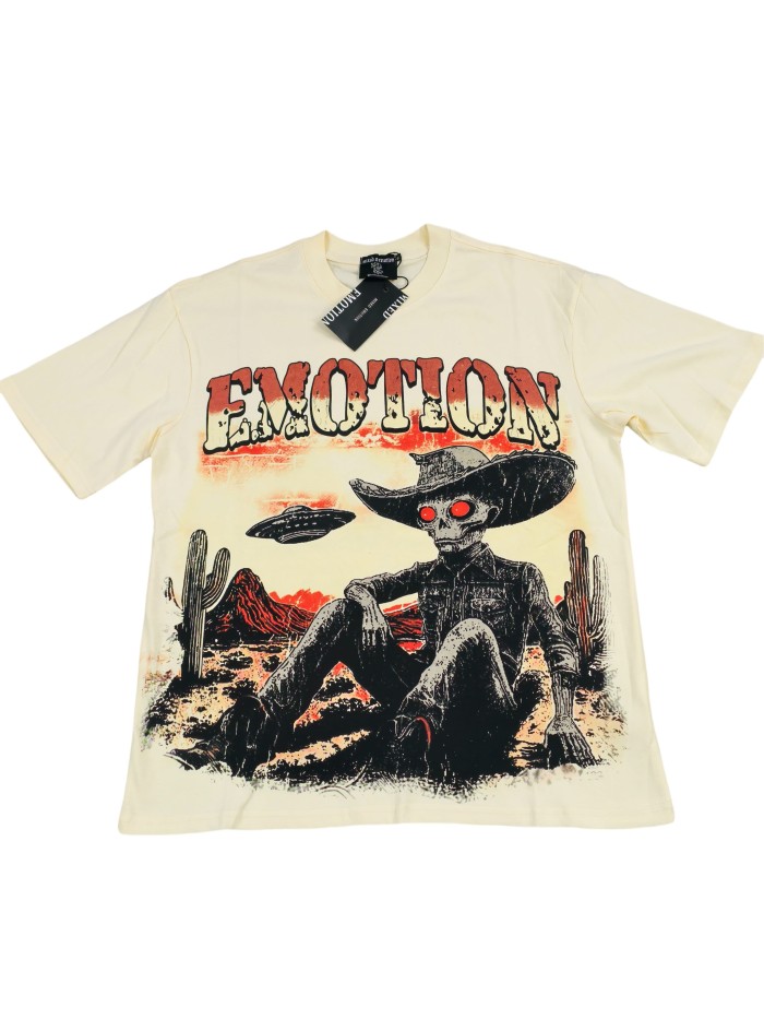 28285873 UFO Desert Skull Print Tee