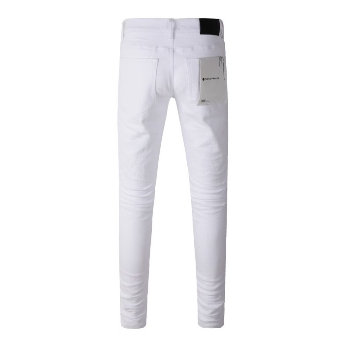   1:1 quality version 28313167 Pure White Distressed Jeans