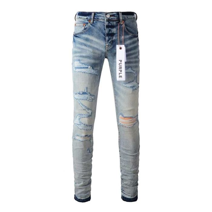   1:1 quality version 28313163 Blue Ripped Patch Jeans