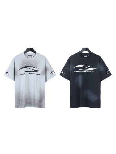 28314285 Distressed H Letter Logo Printed Washed Version Tee 2 colors